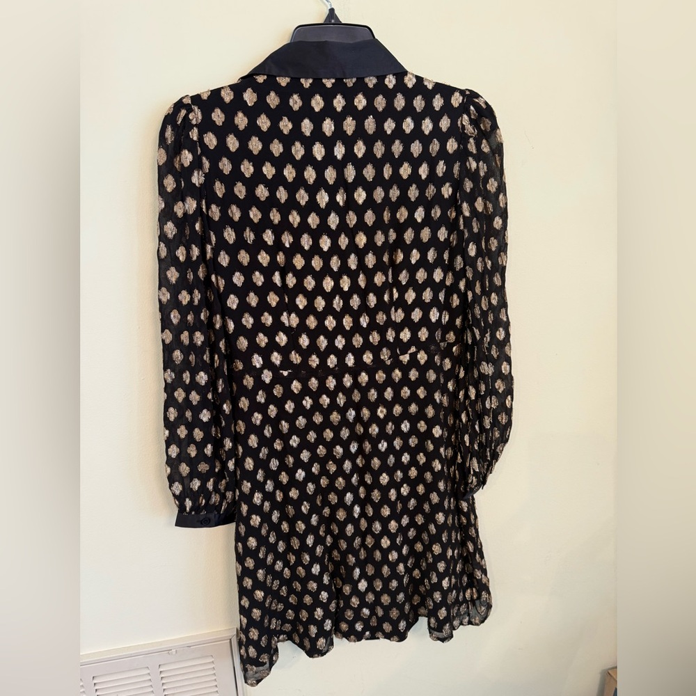 Halogen Foil Dot Empire Waist Shirtdress *GREAT USED CONDITION* - Picture 10 of 13